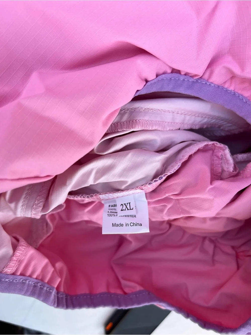 QBLEEV Lightweight Dog Windbreaker, Waterproof Outdoor Jacket, Pink, 2XL Waterpr